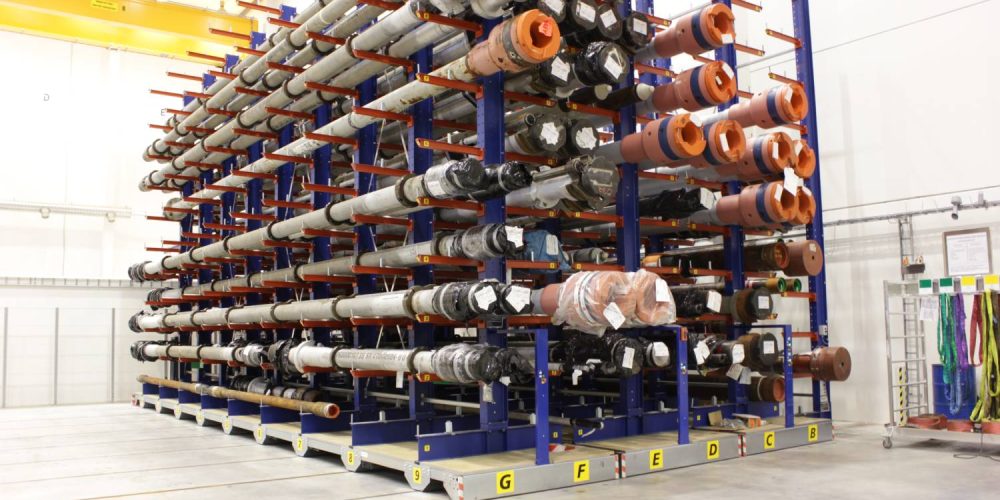 The MovoRack System can be Designed using Cantilever Racking to Store Multiple Non-Palletised Loads